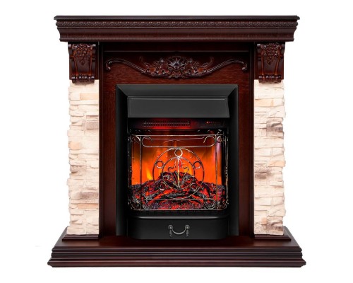 RealFlame Электрокамин Patricia NT орех с Majestic Lux BL