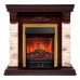 RealFlame Электрокамин Patricia STD NT орех с очагом Majestic Lux Brass