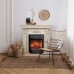 RealFlame Электрокамин Patricia WT белый дуб с золотой патиной с очагом Majestic Lux Black