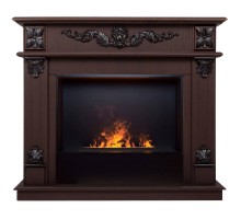RealFlame Электрокамин Philadelphia 25,5/26 DN орех с очагом 3D Cassette 630 Black Panel