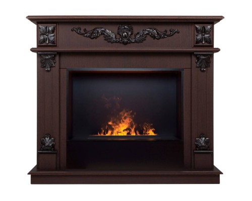 RealFlame Электрокамин Philadelphia 25,5/26 DN орех с очагом 3D Cassette 630 Black Panel