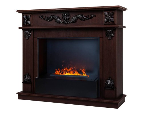 RealFlame Электрокамин Philadelphia 25,5/26 DN орех с очагом 3D Cassette 630 Black Panel