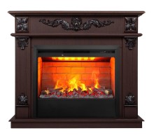 RealFlame Электрокамин Philadelphia 25,5/26 DN орех с очагом 3D Helios 26