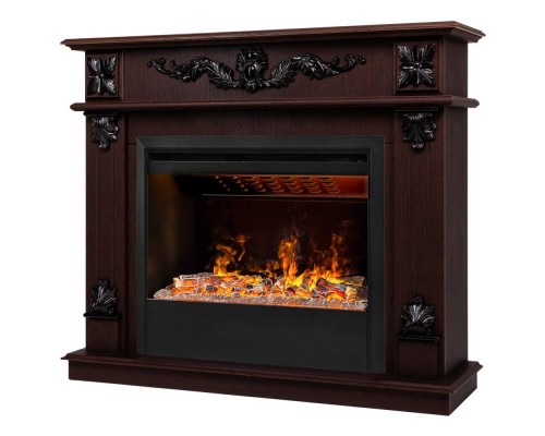 RealFlame Электрокамин Philadelphia 25,5/26 DN орех с очагом 3D Helios 26 SBG