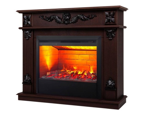 RealFlame Электрокамин Philadelphia 25,5/26 DN орех с очагом 3D Helios 26