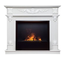 RealFlame Электрокамин Philadelphia 25,5/26 WT белое золото с очагом 3D Cassette 630 Black Panel