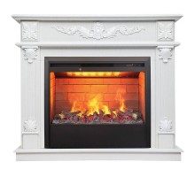 RealFlame Электрокамин Philadelphia 25,5/26 WT белое золото с очагом 3D Helios 26