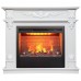 RealFlame Электрокамин Philadelphia 25,5/26 WT белое золото с очагом 3D Helios 26