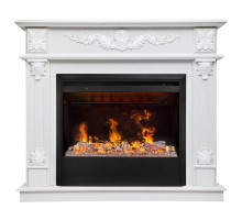 RealFlame Электрокамин Philadelphia 25,5/26 WT белое золото с очагом 3D Helios 26 SBG