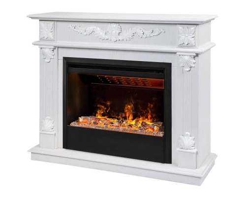 RealFlame Электрокамин Philadelphia 25,5/26 WT белое золото с очагом 3D Helios 26 SBG