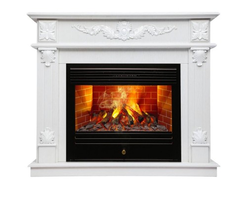 RealFlame Электрокамин Philadelphia 25,5/26 WT белое золото с очагом 3D Novara
