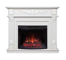 RealFlame Электрокамин Philadelphia 25,5/26 WT белое золото с очагом Evrika 25,5 LED