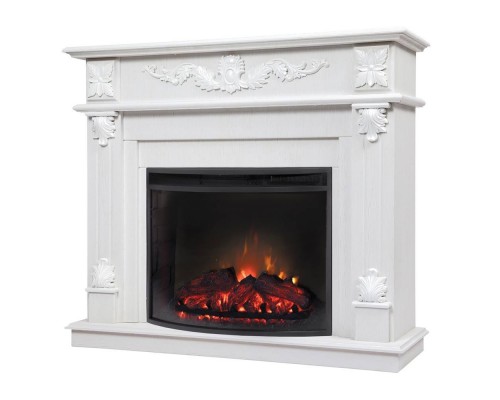 RealFlame Электрокамин Philadelphia 25,5/26 WT белое золото с очагом Evrika 25,5 LED