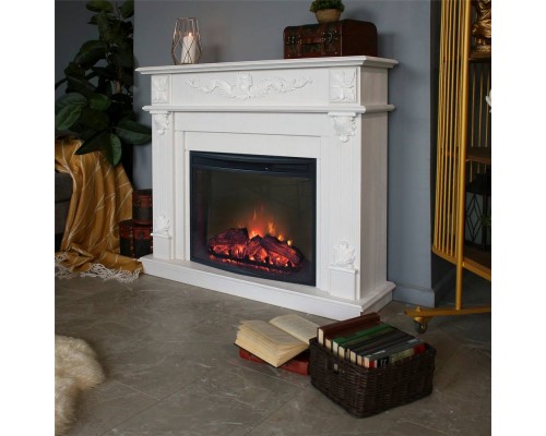 RealFlame Электрокамин Philadelphia 25,5/26 WT белое золото с очагом Evrika 25,5 LED