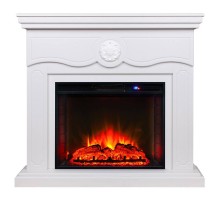 RealFlame Электрокамин Raffaele 25,5 WT белый белый с очагом Sparta 25,5 LED