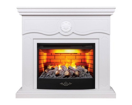 RealFlame Электрокамин Raffaele 25,5 WT белый с очагом 3D Firestar 25,5