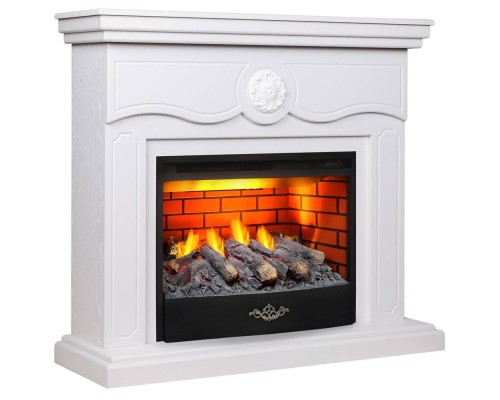 RealFlame Электрокамин Raffaele 25,5 WT белый с очагом 3D Firestar 25,5