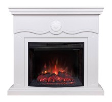RealFlame Электрокамин Raffaele 25,5 WT белый с очагом Evrika 25,5 LED