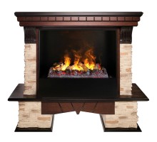 RealFlame Электрокамин Rockland AO античный дуб с очагом 3D Cassette 630