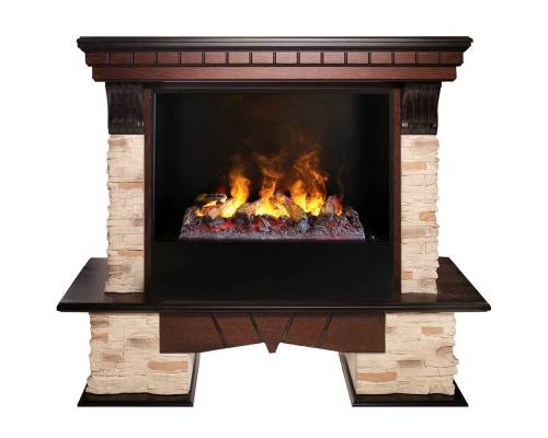 RealFlame Электрокамин Rockland AO античный дуб с очагом 3D Cassette 630
