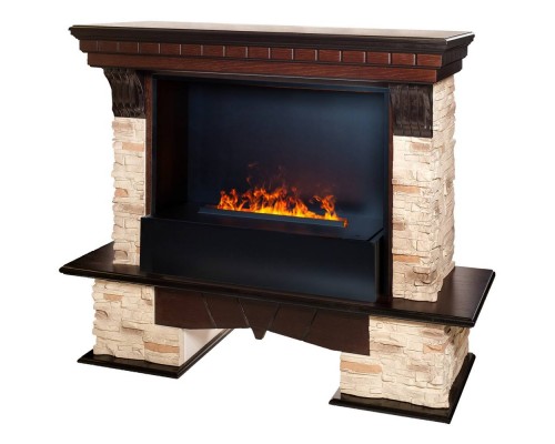 RealFlame Электрокамин Rockland AO античный дуб с очагом 3D Cassette 630 Black Panel