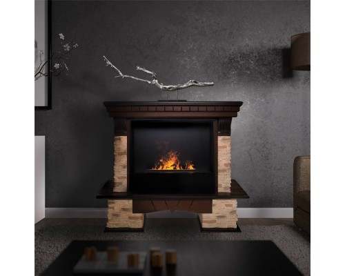 RealFlame Электрокамин Rockland AO античный дуб с очагом 3D Cassette 630 Black Panel