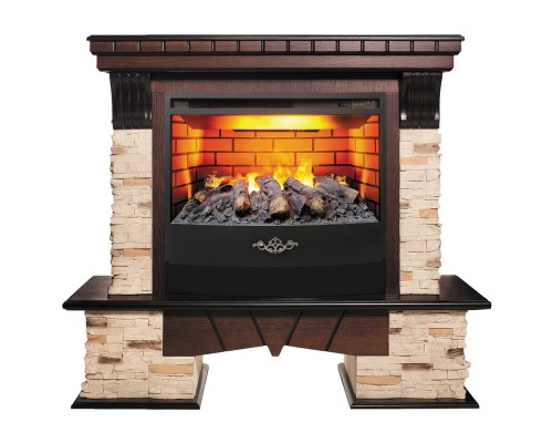 RealFlame Электрокамин Rockland AO античный дуб с очагом 3D Firestar 25,5