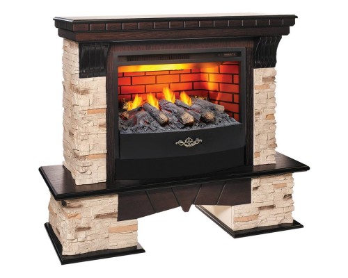 RealFlame Электрокамин Rockland AO античный дуб с очагом 3D Firestar 25,5