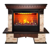 RealFlame Электрокамин Rockland AO античный дуб с очагом 3D Helios 26