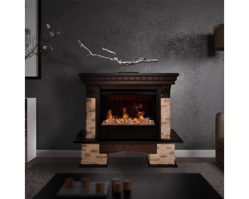 RealFlame Электрокамин Rockland AO античный дуб с очагом 3D Helios 26 SBG