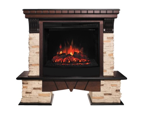 RealFlame Электрокамин Rockland AO античный дуб с очагом Evrika 25,5 LED