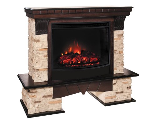 RealFlame Электрокамин Rockland AO античный дуб с очагом Evrika 25,5 LED