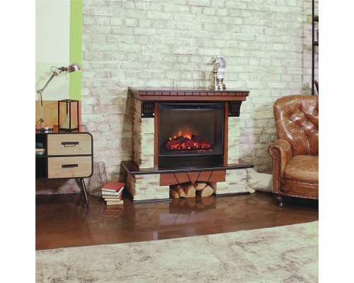 RealFlame Электрокамин Rockland AO античный дуб с очагом Evrika 25,5 LED