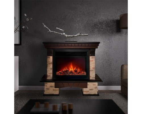 RealFlame Электрокамин Rockland AO античный дуб с очагом Moonblaze Black