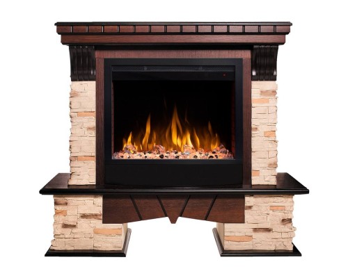 RealFlame Электрокамин Rockland AO античный дуб с очагом Saphir 25,5