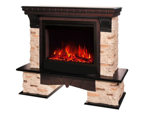 RealFlame Электрокамин Rockland AO античный дуб с очагом Saphir 25,5