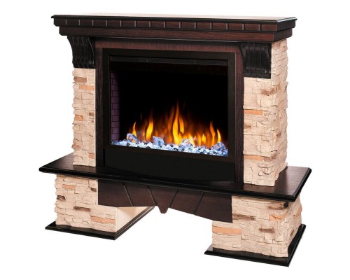 RealFlame Электрокамин Rockland AO античный дуб с очагом Saphir 25,5