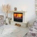 RealFlame Электрокамин Rockland Lux WT белый дуб с золотой патиной с очагом 3D Firestar 25,5
