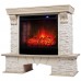 RealFlame Электрокамин Rockland Lux WT белый дуб с золотой патиной с очагом Evrika 25,5 LED
