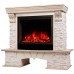 RealFlame Электрокамин Rockland Lux WT белый дуб с золотой патиной с очагом Saphir 25,5