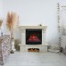 RealFlame Электрокамин Rockland Lux WT белый дуб с золотой патиной с очагом Sparta 25,5 LED