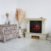RealFlame Электрокамин Rockland Lux WT белый дуб с золотой патиной с очагом Sparta 25,5 LED