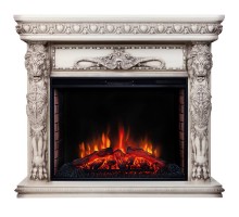 RealFlame Электрокамин Romano 33 WT белый дуб с серой патиной с очагом Epsilon 33