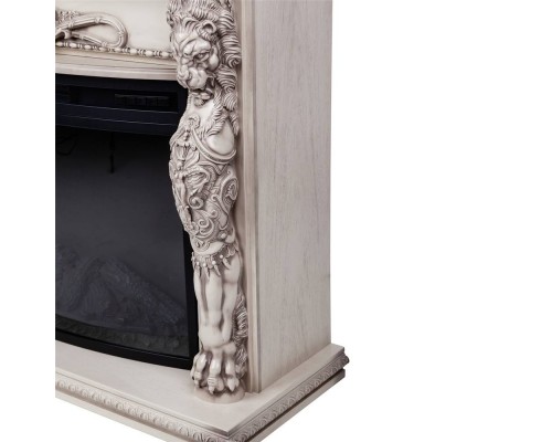 RealFlame Электрокамин Romano 33 WT белый дуб с серой патиной с очагом Firespace 33 S IR