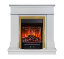 RealFlame Электрокамин Selena STD GR платиновый с очагом Majestic Lux Brass