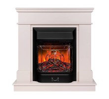 RealFlame Электрокамин Selena STD PN пудра с очагом Majestic Lux Black