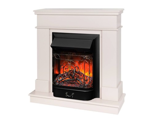 RealFlame Электрокамин Selena STD PN пудра с очагом Majestic Lux Black