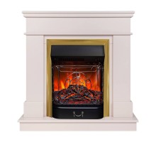 RealFlame Электрокамин Selena STD PN пудра с очагом Majestic Lux Brass