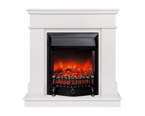 RealFlame Электрокамин Selena STD WT молочный с очагом Fobos Lux Black