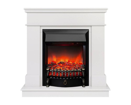 RealFlame Электрокамин Selena STD WT молочный с очагом Fobos Lux Black RC